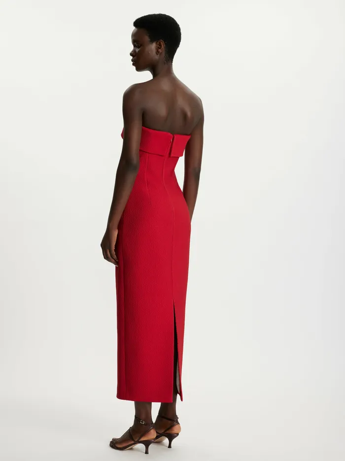 Dresses Emilia Wickstead Women Keeley Dress In Bright Red Cloque