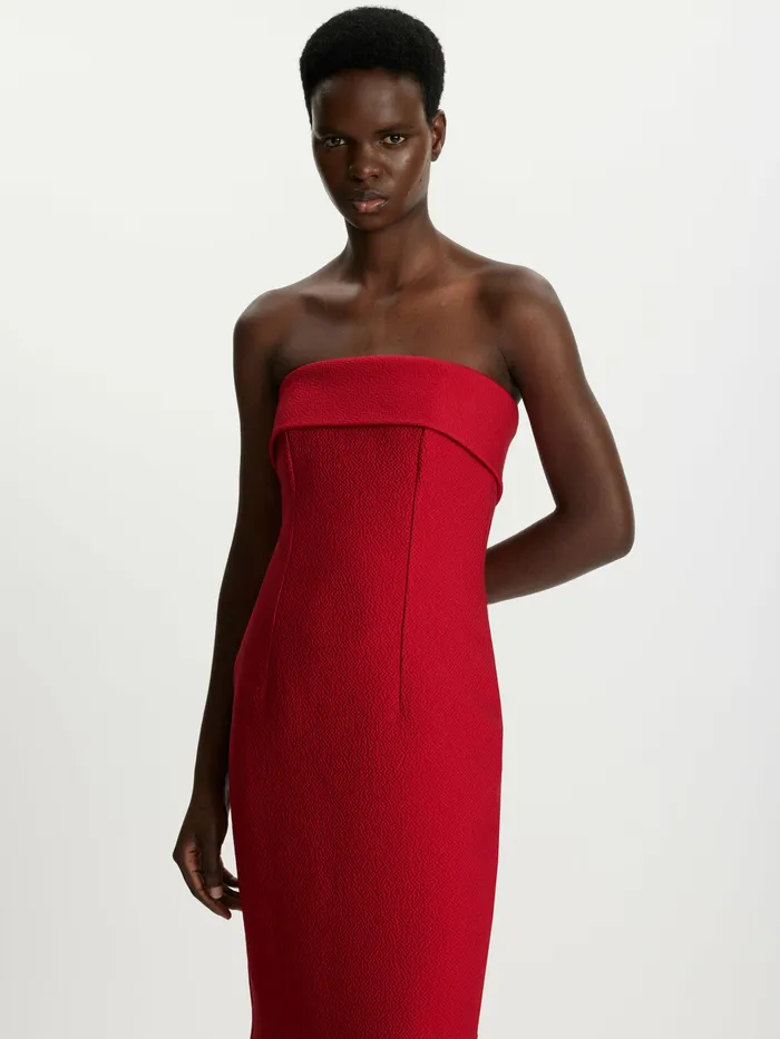 Dresses Emilia Wickstead Women Keeley Dress In Bright Red Cloque
