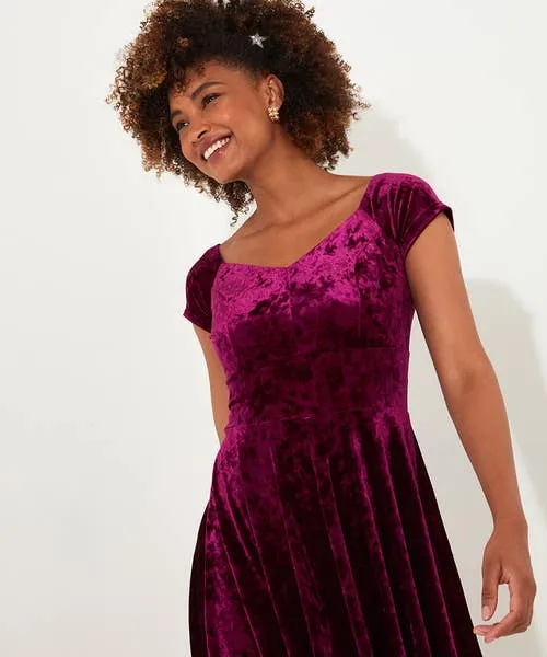 Dresses Joebrowns Apparel Ellie Vintage Velour Dress Berry Dresses Joebrowns Apparel Ellie Vintage Velour Dress Berry