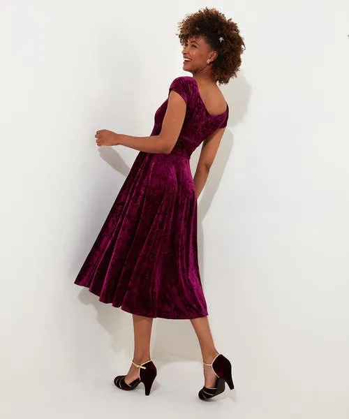 Dresses Joebrowns Apparel Ellie Vintage Velour Dress Berry Dresses Joebrowns Apparel Ellie Vintage Velour Dress Berry