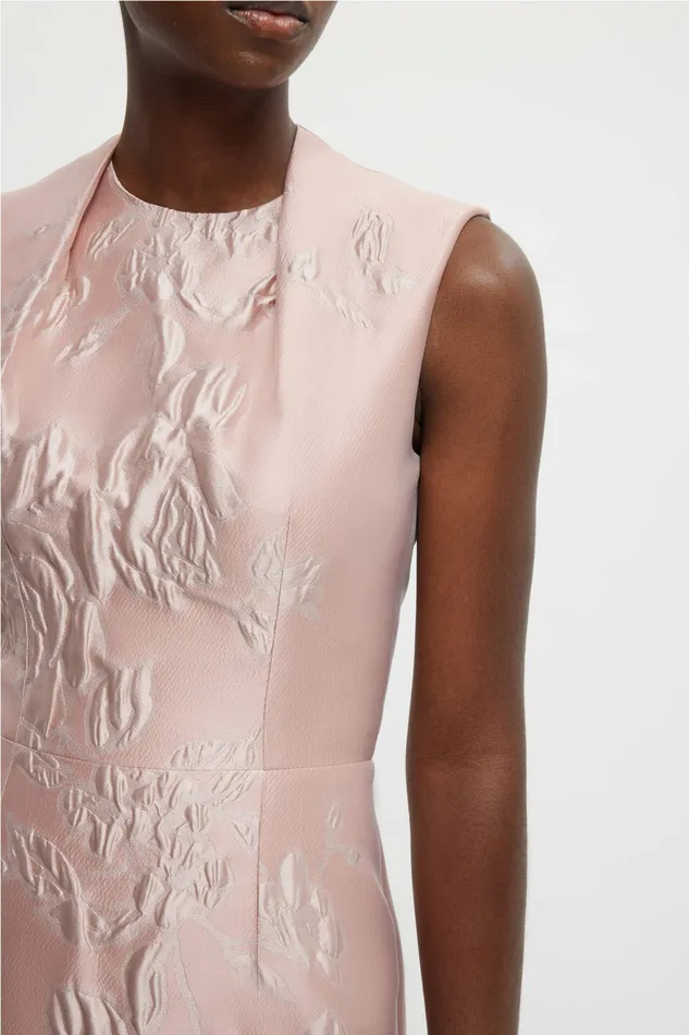 Dresses Kissa Dress In Pink Graphic Rose Jacquard Emilia Wickstead Women Dresses Kissa Dress In Pink Graphic Rose Jacquard Emilia Wickstead Women