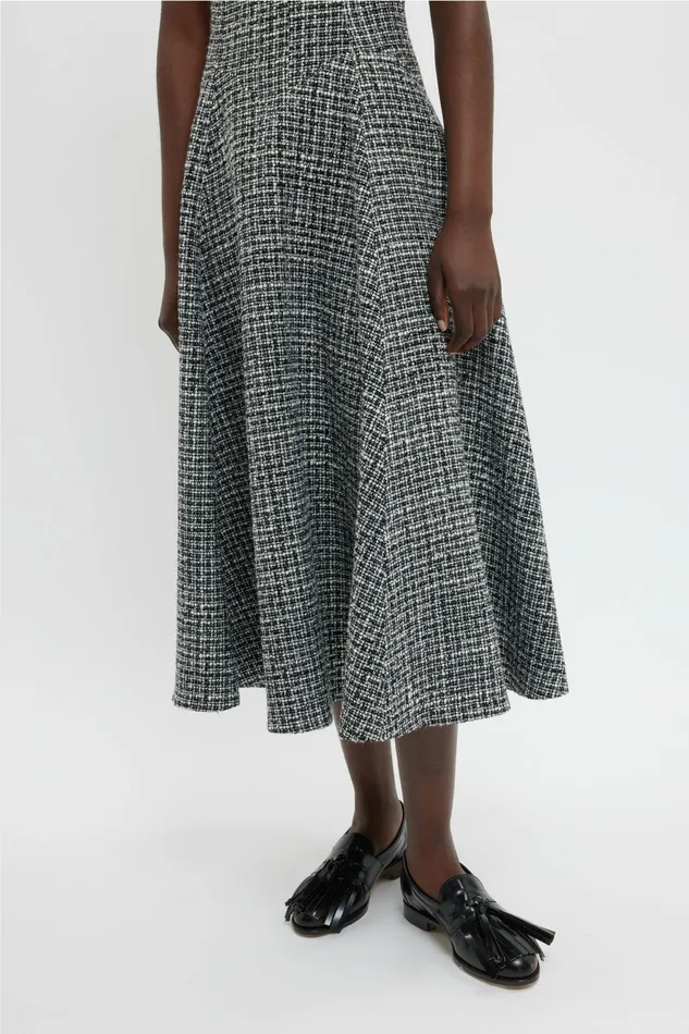 Dresses Women Emilia Wickstead Jody Dress In Ivory and Black Boucle Tweed Dresses Women Emilia Wickstead Jody Dress In Ivory and Black Boucle Tweed