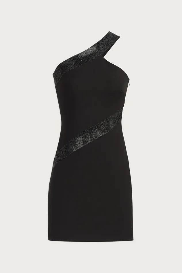 Dresses Women Halston Auriel Dress In Stretch Crepe Black