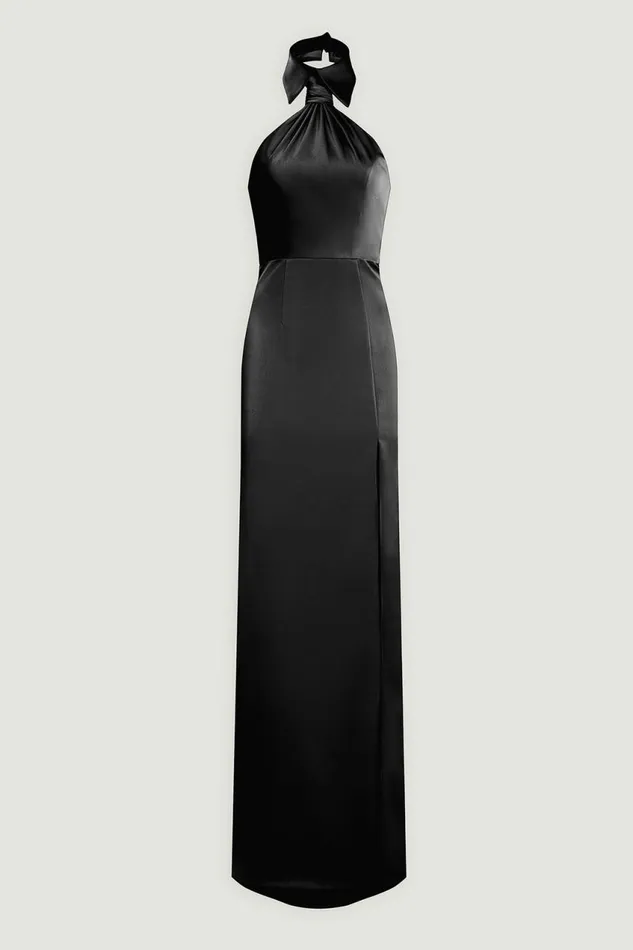 Dresses Women Halston Gemi Gown In Satin Black