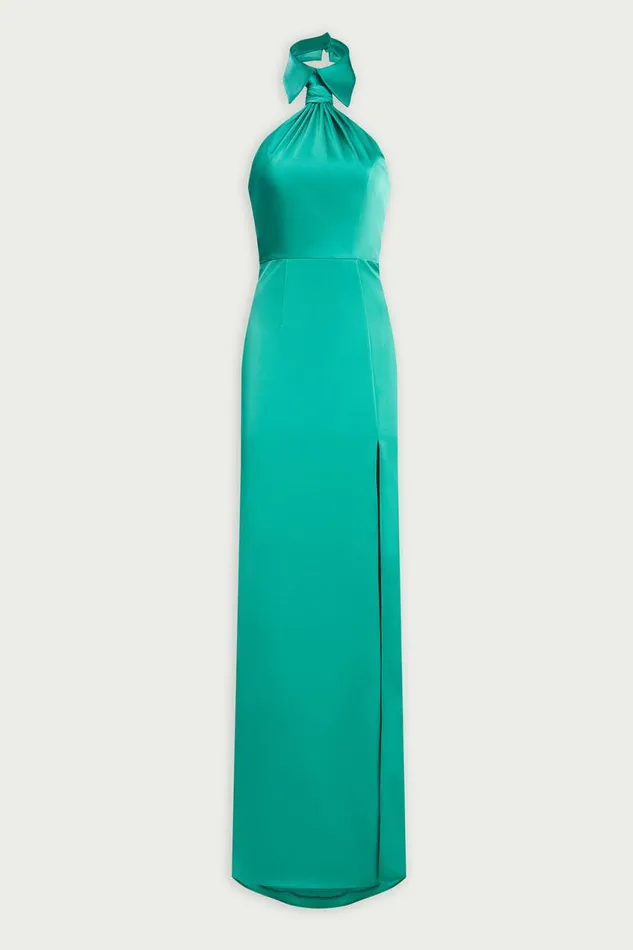 Dresses Women Halston Gemi Gown In Satin Vivid Green