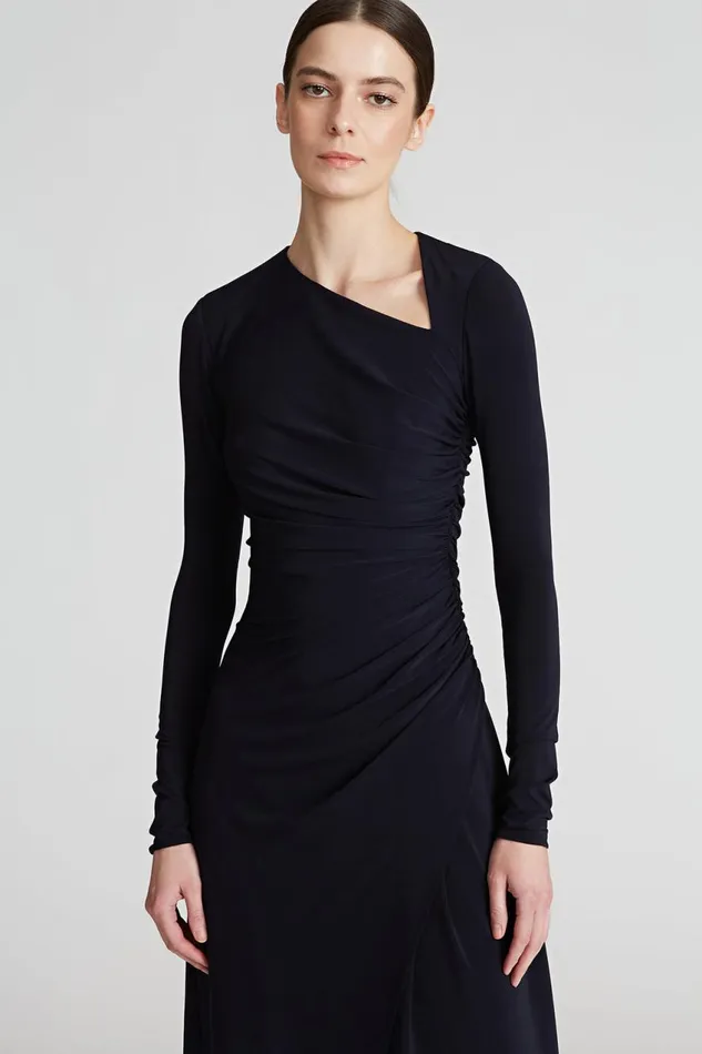 Dresses Women Halston Giorgia Jersey Cocktail Dress Ink