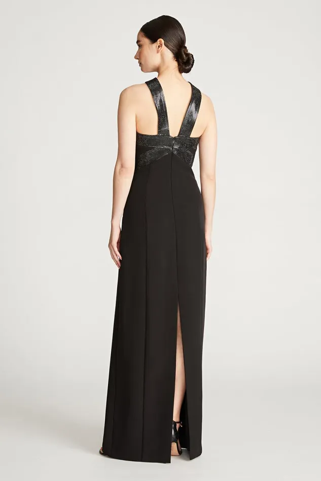 Dresses Women Halston Joyce Gown In Crepe Black