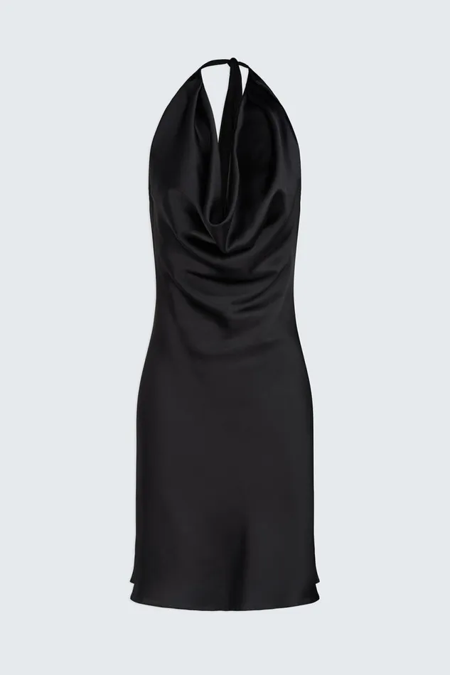 Dresses Women Halston Leigh Dress In Liquid Satin Black