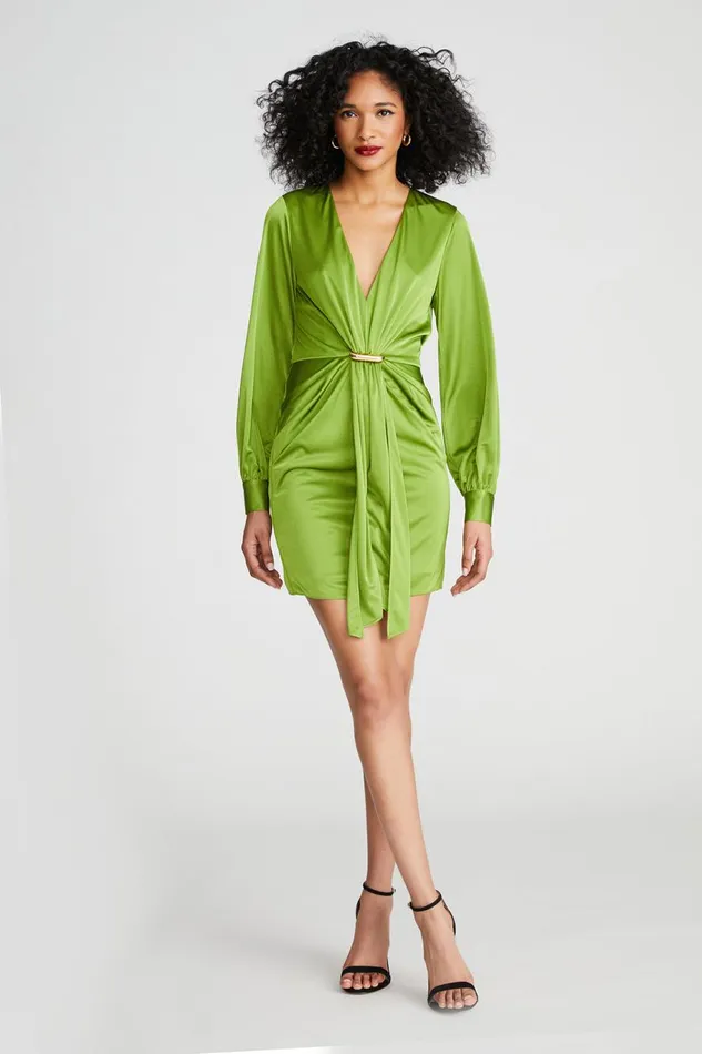 Dresses Women Halston Tully Dress In Gloss Jersey Jungle