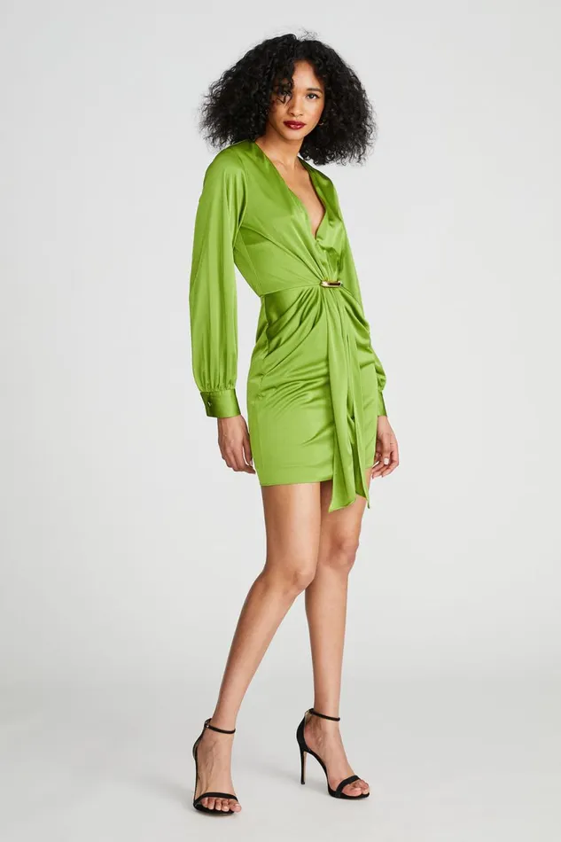 Dresses Women Halston Tully Dress In Gloss Jersey Jungle