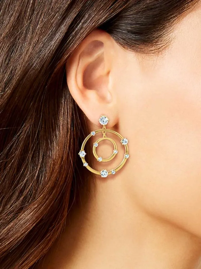 Earrings Accessories Jessica Simpson Orbital Crystal Drop Earrings
