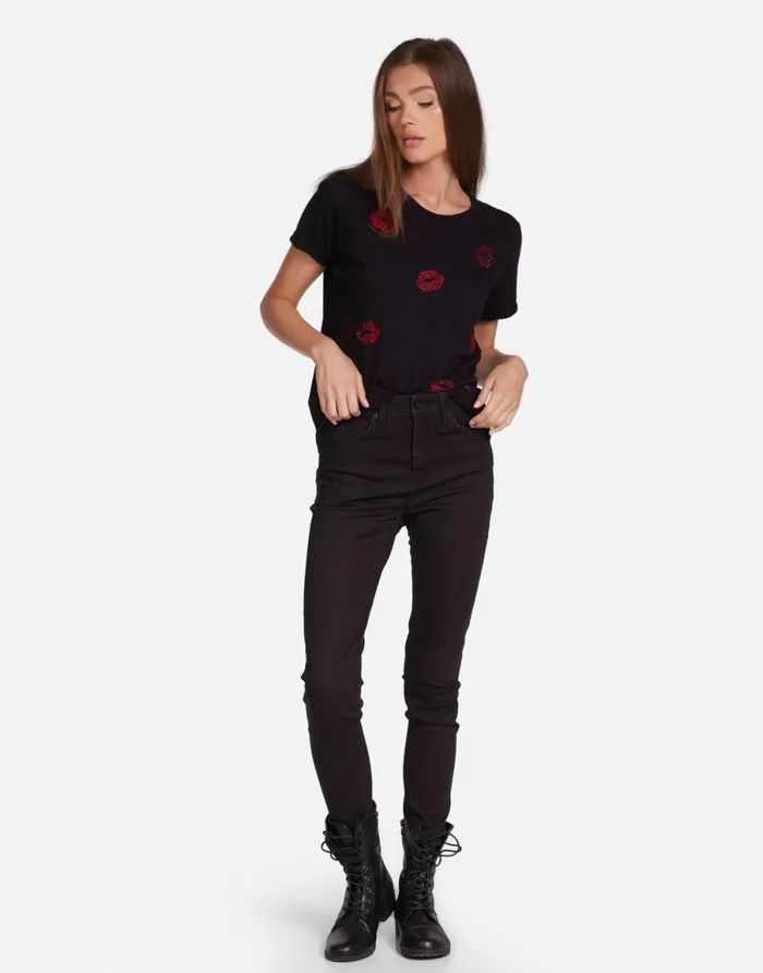 Edda Crystal Kisses Black Women039s Lauren Moshi Short Sleeve