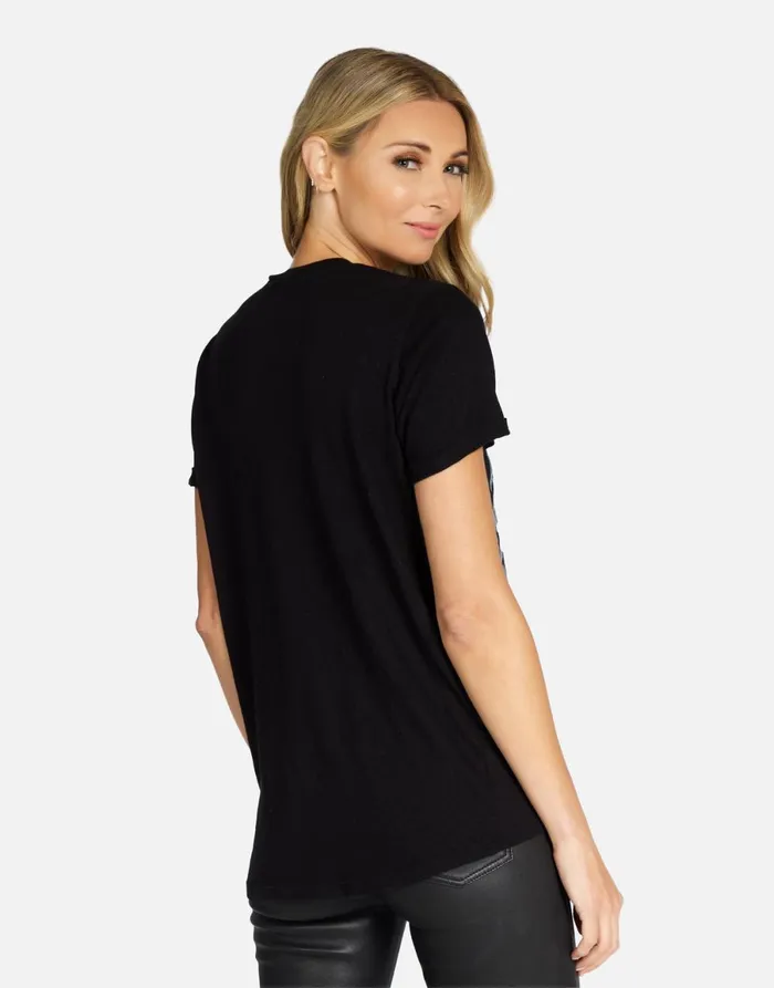Edda X Aerosmith Skull Black Women039s Lauren Moshi Short Sleeve