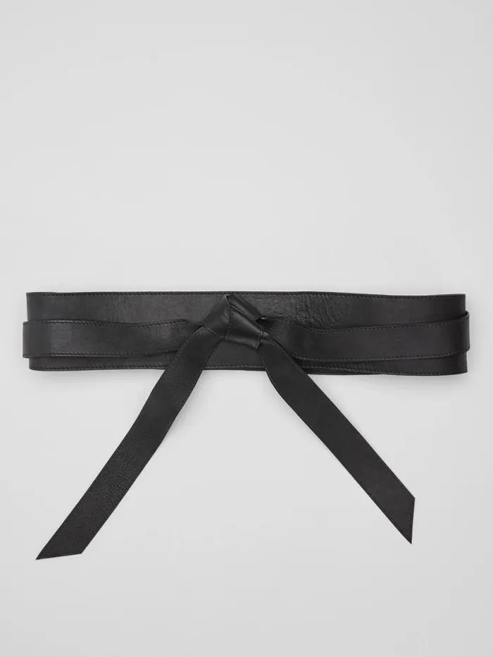 Eileen Fisher Accessories Buttery Leather Wrap Belt Black 8211 Shop