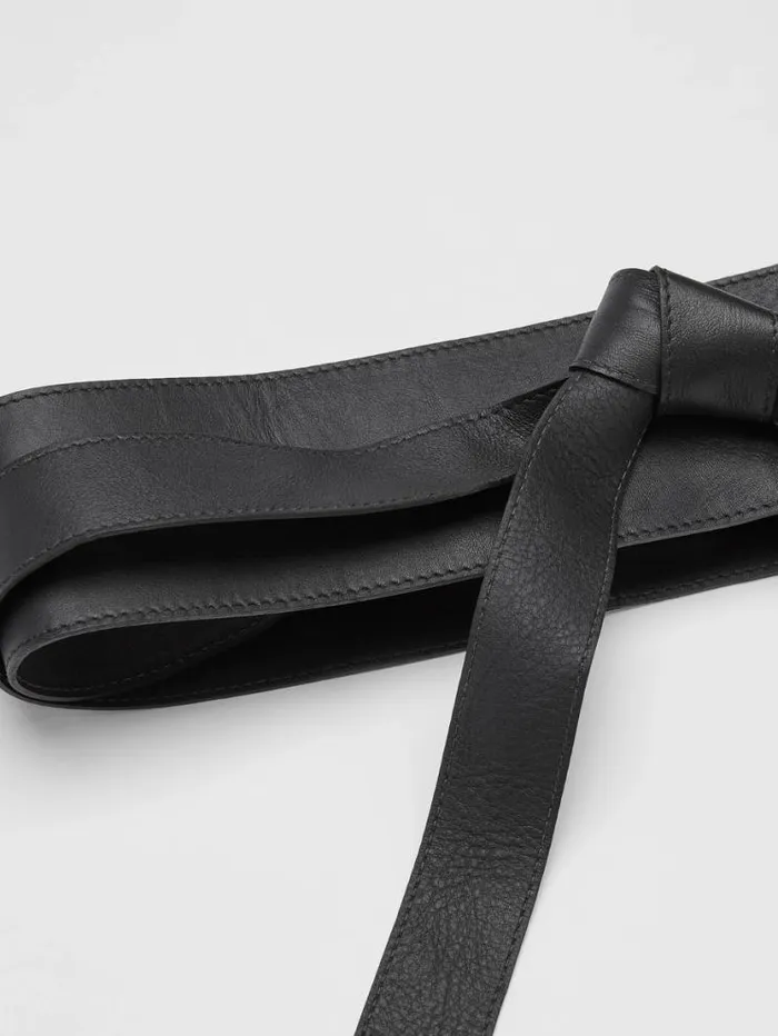 Eileen Fisher Accessories Buttery Leather Wrap Belt Black 8211 Shop