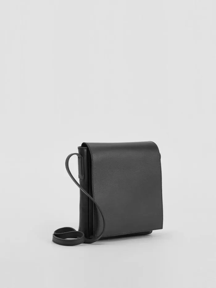 Eileen Fisher Accessories Italian Leather Square Crossbody Bag Black 8211 Shop