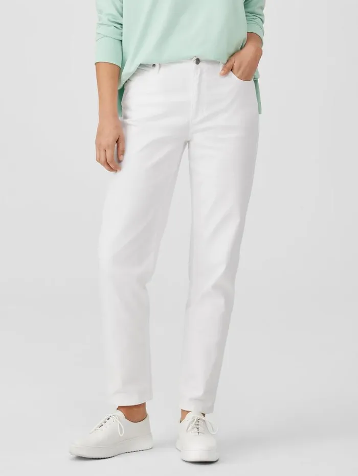 Eileen Fisher Denim Organic Cotton Denim HighWaisted Jean White 8211 Shop