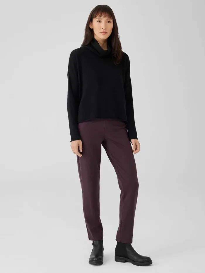 Eileen Fisher Extended Sizing 1X3X Cotton And Recycled Cashmere Turtleneck BoxTop Black 8211 Shop