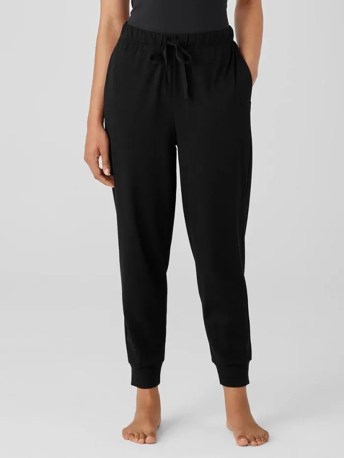 Eileen Fisher Extended Sizing 1X3X Organic Cotton Interlock Jogger Sleep Pant Black 8211 Shop