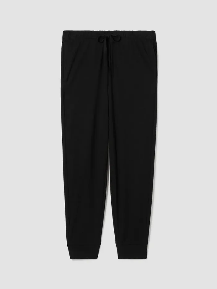 Eileen Fisher Extended Sizing 1X3X Organic Cotton Interlock Jogger Sleep Pant Black 8211 Shop