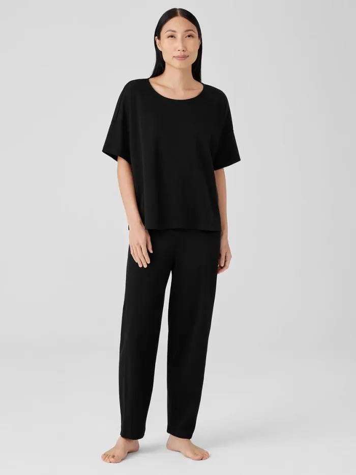 Eileen Fisher Extended Sizing 1X3X Organic Cotton Interlock Sleep Tee Black 8211 Shop