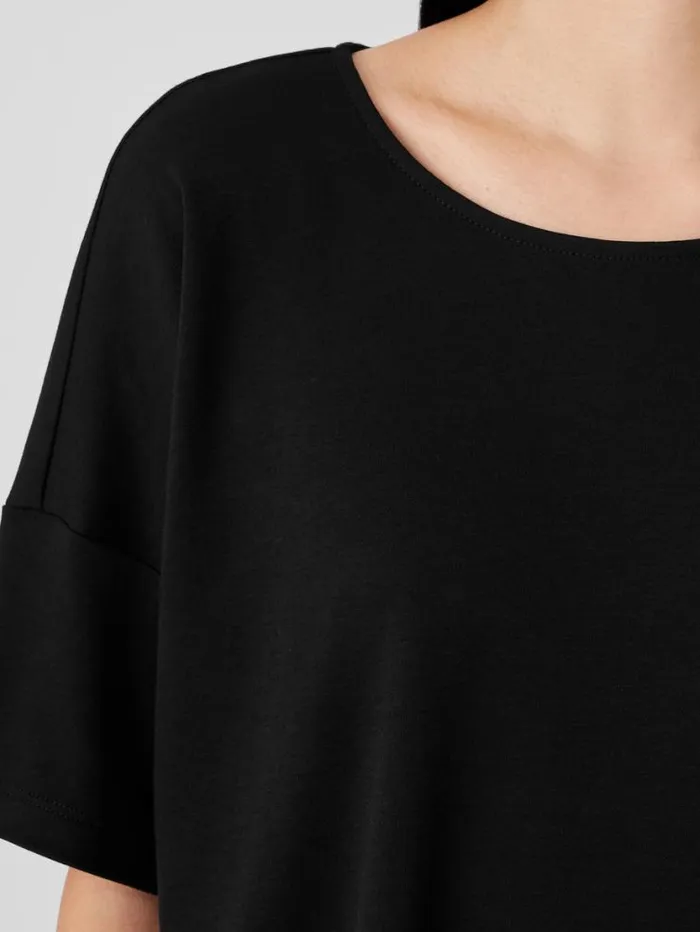 Eileen Fisher Extended Sizing 1X3X Organic Cotton Interlock Sleep Tee Black 8211 Shop