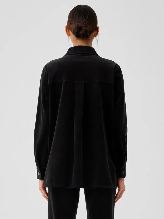 Eileen Fisher Extended Sizing 1X3X Organic Cotton Stretch Corduroy Shirt Jacket Black 8211 Shop