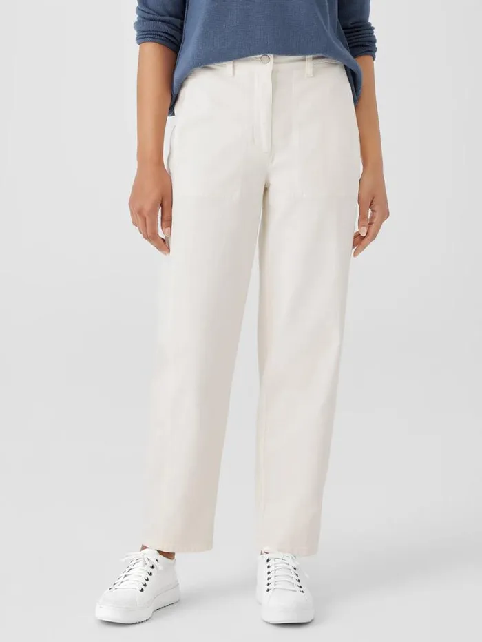 Eileen Fisher Extended Sizing 1X3X Undyed Organic Cotton Denim Lantern Jean Undyed Natural 8211 Shop