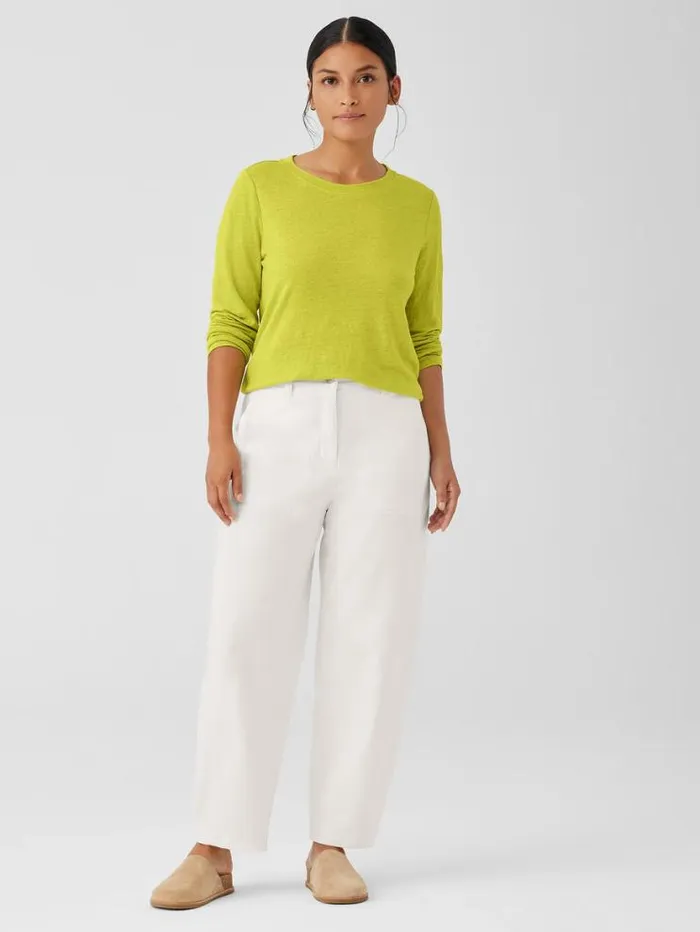 Eileen Fisher Extended Sizing 1X3X Undyed Organic Cotton Denim Lantern Jean Undyed Natural 8211 Shop