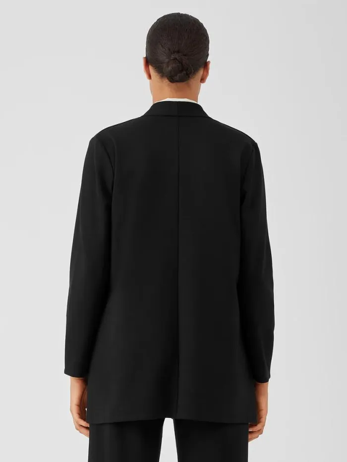 Eileen Fisher Jackets Coats and Vests Washable Flex Ponte High Collar Jacket Black 8211 Shop