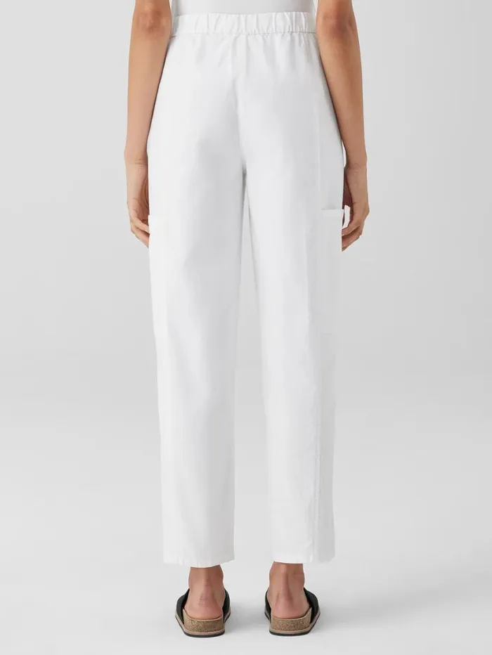 Eileen Fisher Pants Shorts and Jumpsuits Cotton Hemp Stretch Lantern Pant White 8211 Shop