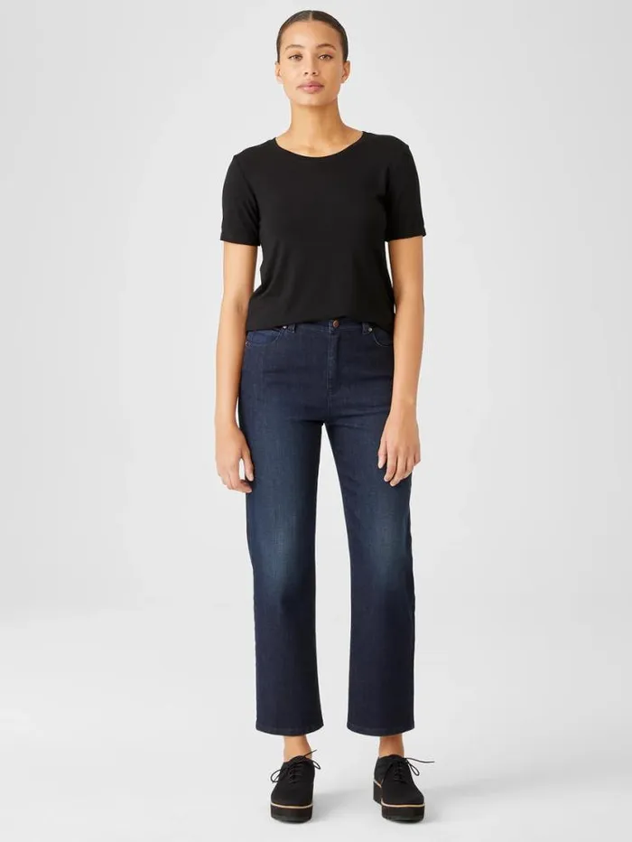 Eileen Fisher Pants Shorts and Jumpsuits Organic Cotton Stretch Straight Ankle Jean Utility Blue 8211 Shop Eileen Fisher Pants Shorts and Jumpsuits Organic Cotton Stretch Straight Ankle Jean Utility Blue 8211 Shop