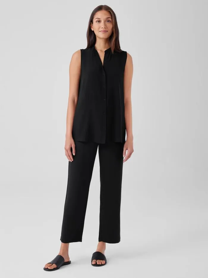 Eileen Fisher Pants Shorts and Jumpsuits Silk Georgette Crepe Straight Pant Black 8211 Shop Eileen Fisher Pants Shorts and Jumpsuits Silk Georgette Crepe Straight Pant Black 8211 Shop