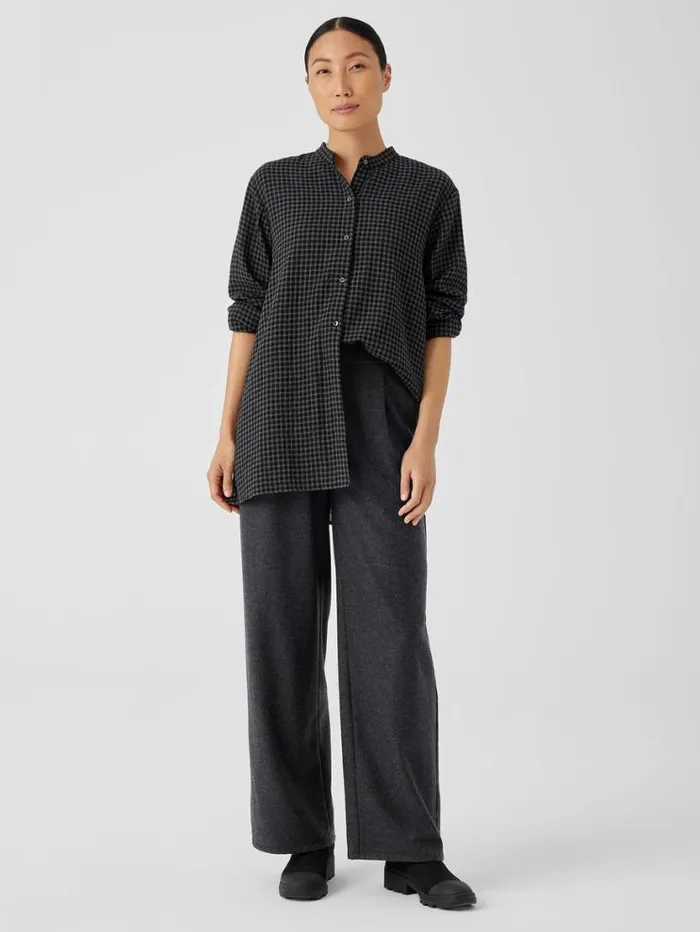 Eileen Fisher Pants Shorts and Jumpsuits Soft Wool Flannel WideLeg Pant Charcoal 8211 Shop Eileen Fisher Pants Shorts and Jumpsuits Soft Wool Flannel WideLeg Pant Charcoal 8211 Shop