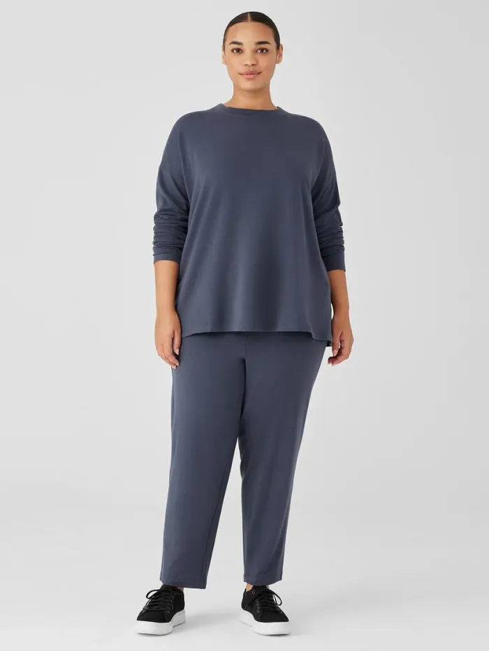 Eileen Fisher Petite Cozy Brushed Terry Hug Slouchy Pant Ocean 8211 Shop