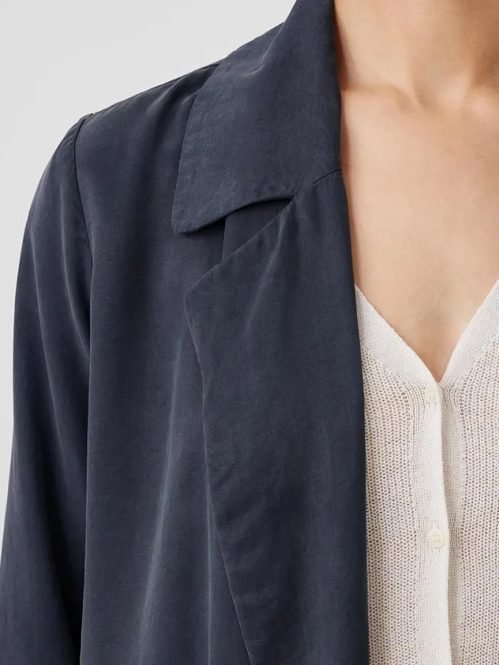 Eileen Fisher Petite Sandwashed Twill Trench Coat Ocean 8211 Shop