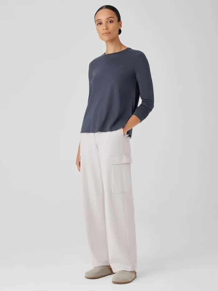 Eileen Fisher Petite Stretch Jersey Knit Crew Neck Top Ocean 8211 Shop