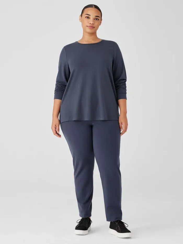 Eileen Fisher Petite Stretch Jersey Knit Crew Neck Top Ocean 8211 Shop