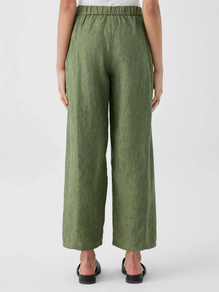 Eileen Fisher Petite Washed Organic Linen Dlav Wide Trouser Pant Coriander 8211 Shop