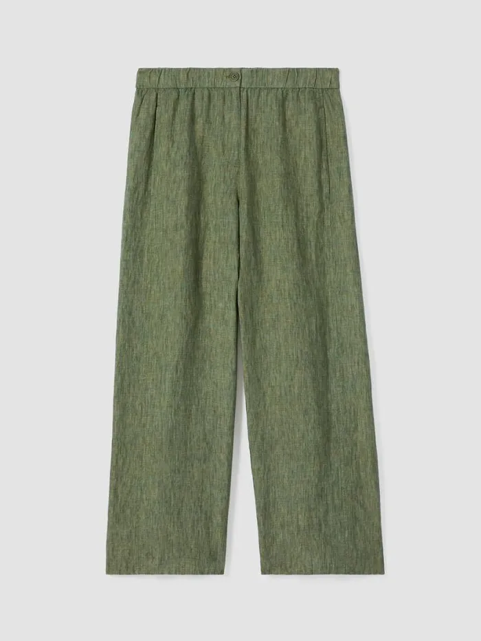 Eileen Fisher Petite Washed Organic Linen Dlav Wide Trouser Pant Coriander 8211 Shop