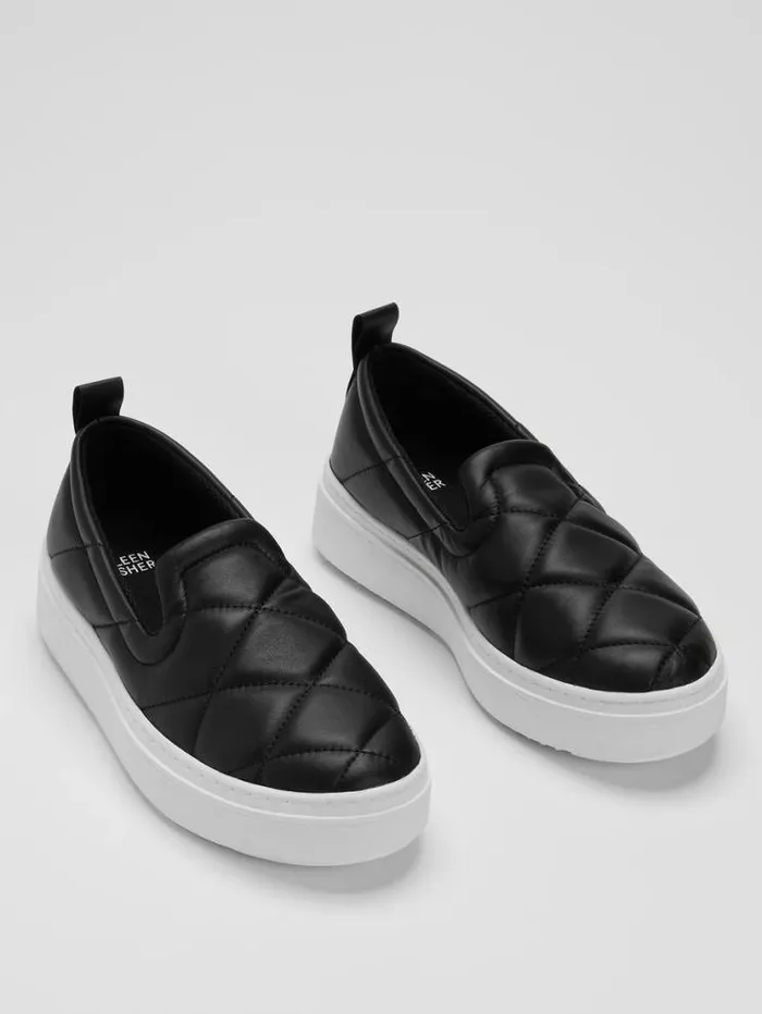 Eileen Fisher Shoes Poem Nappa Leather Platform Sneaker Black 8211 Shop