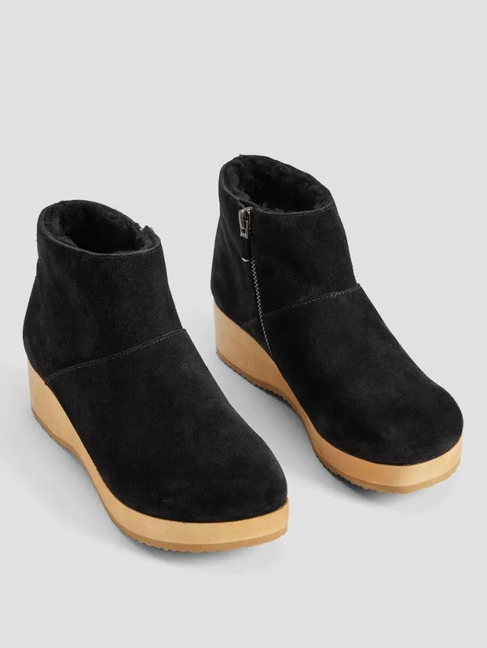 Eileen Fisher Shoes Warm Suede Clog Bootie Black 8211 Shop