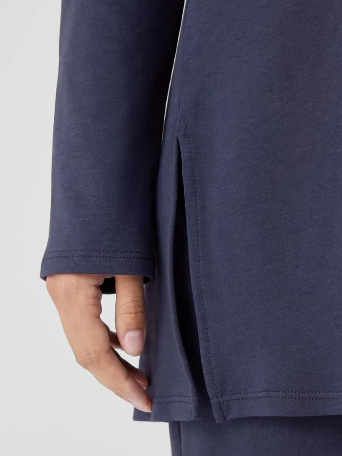 Eileen Fisher Sleepwear Organic Cotton Interlock Long Sleep Top Indigo 8211 Shop