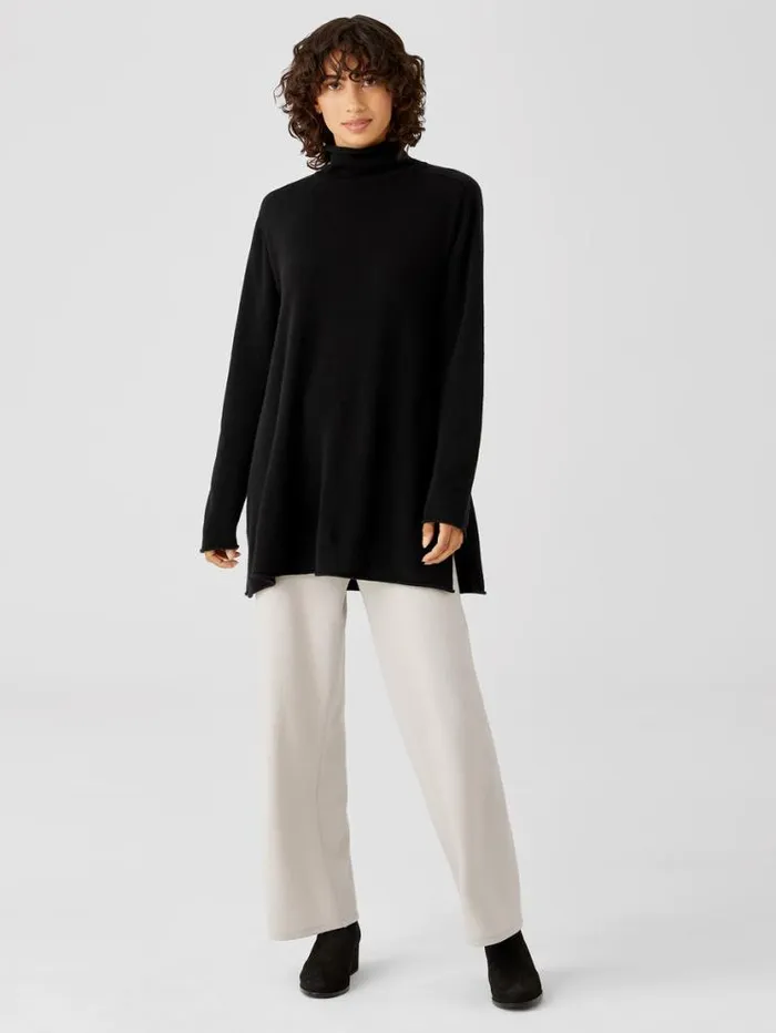 Eileen Fisher Sweaters and Cardigans Italian Cashmere Turtleneck Long Top Black 8211 Shop