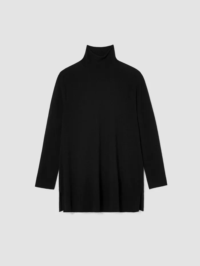 Eileen Fisher Sweaters and Cardigans Italian Cashmere Turtleneck Long Top Black 8211 Shop