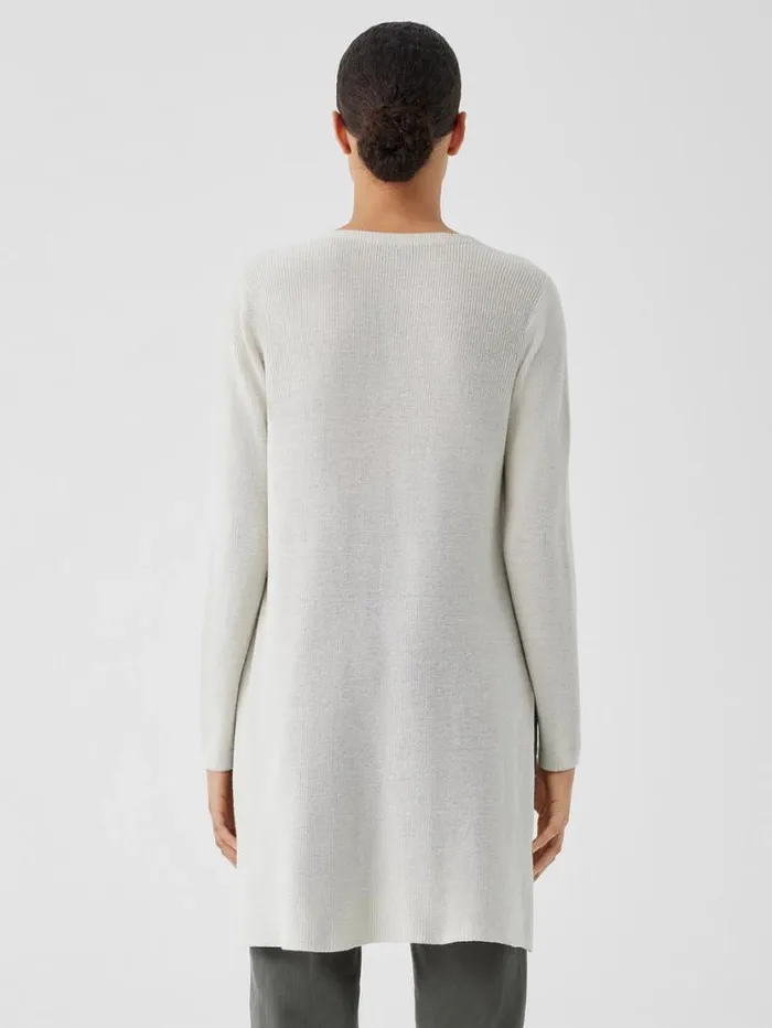 Eileen Fisher Sweaters and Cardigans Peruvian Organic Cotton Crepe VNeck Long Top Black 8211 Shop