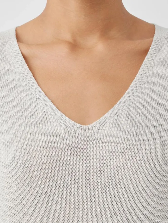 Eileen Fisher Sweaters and Cardigans Peruvian Organic Cotton Crepe VNeck Long Top Black 8211 Shop