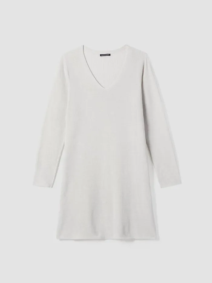 Eileen Fisher Sweaters and Cardigans Peruvian Organic Cotton Crepe VNeck Long Top Black 8211 Shop