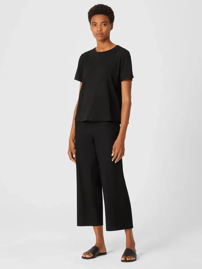 Eileen Fisher Tops and Tees Organic Cotton Slub Tee Black 8211 Shop
