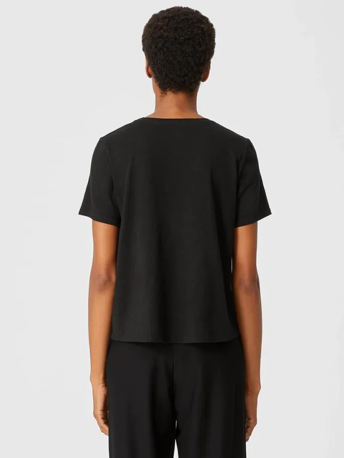 Eileen Fisher Tops and Tees Organic Cotton Slub Tee Black 8211 Shop